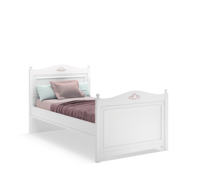 Rustic White Bed [100x200 Cm] - ON ORDER ONLY