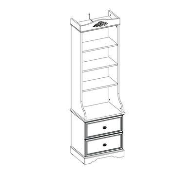 Rustic White Bookcase - ON ORDER ONLY