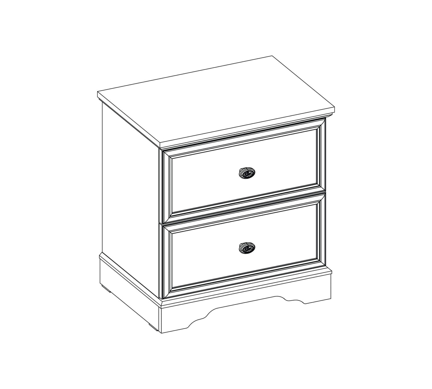 Rustic White Nightstand - ON ORDER ONLY