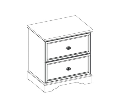 Rustic White Nightstand - ON ORDER ONLY