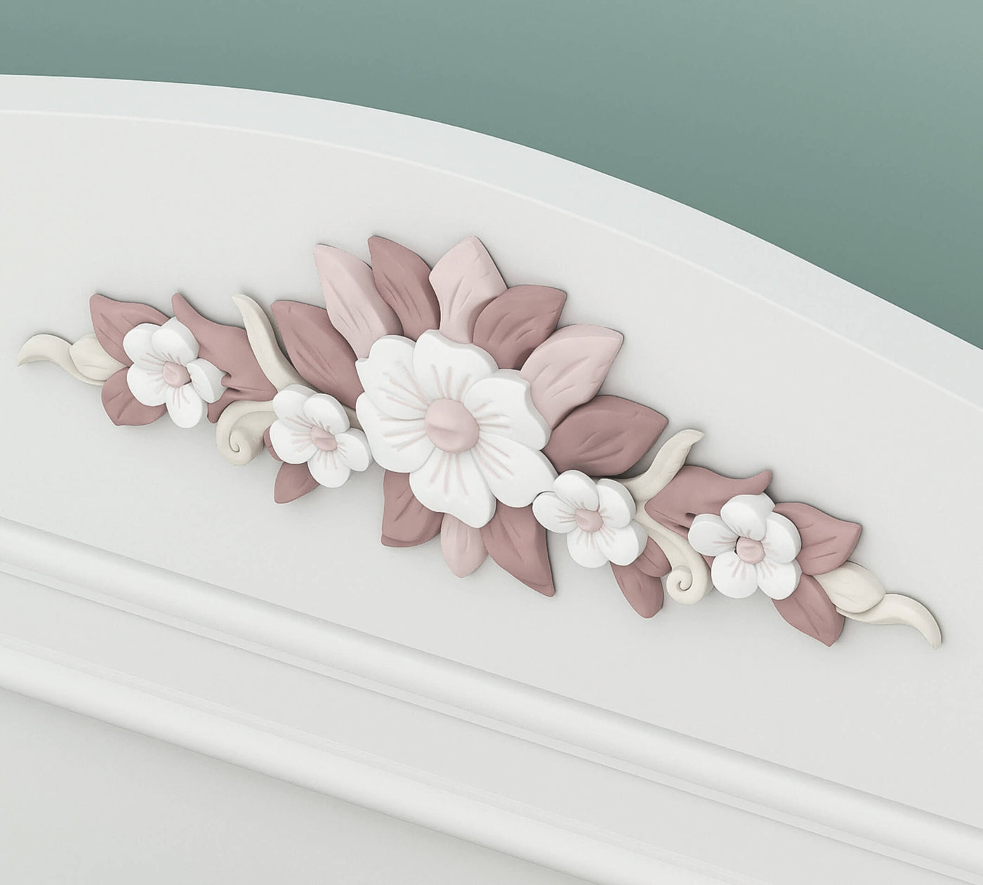 Rustic White Bed With Base [100x200 Cm] - ON ORDER ONLY