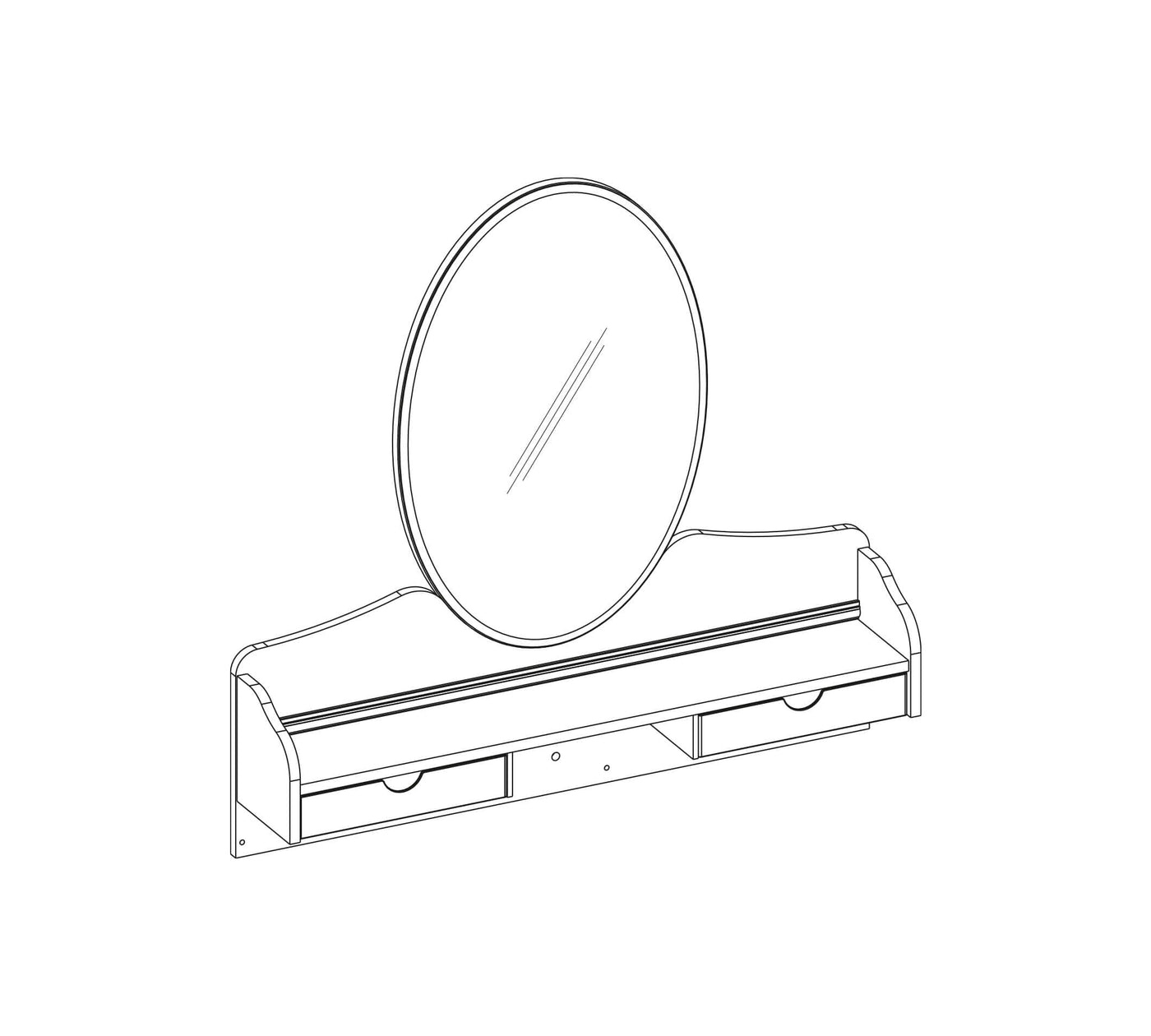Rustic White Dresser Mirror - ON ORDER ONLY
