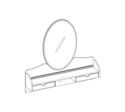 Rustic White Dresser Mirror - ON ORDER ONLY