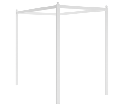 Rustic White Bed Canopy Pole [100x200 Cm] - ON ORDER ONLY