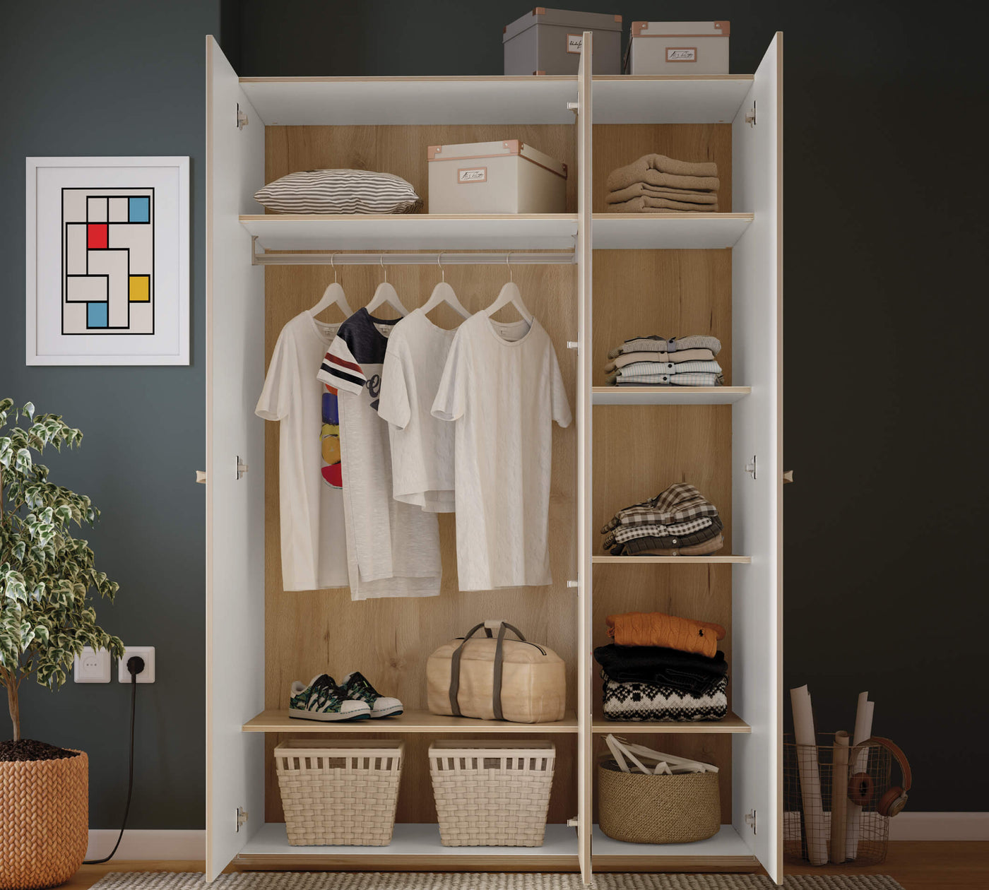Duo 3 Doors Wardrobe - ON ORDER ONLY