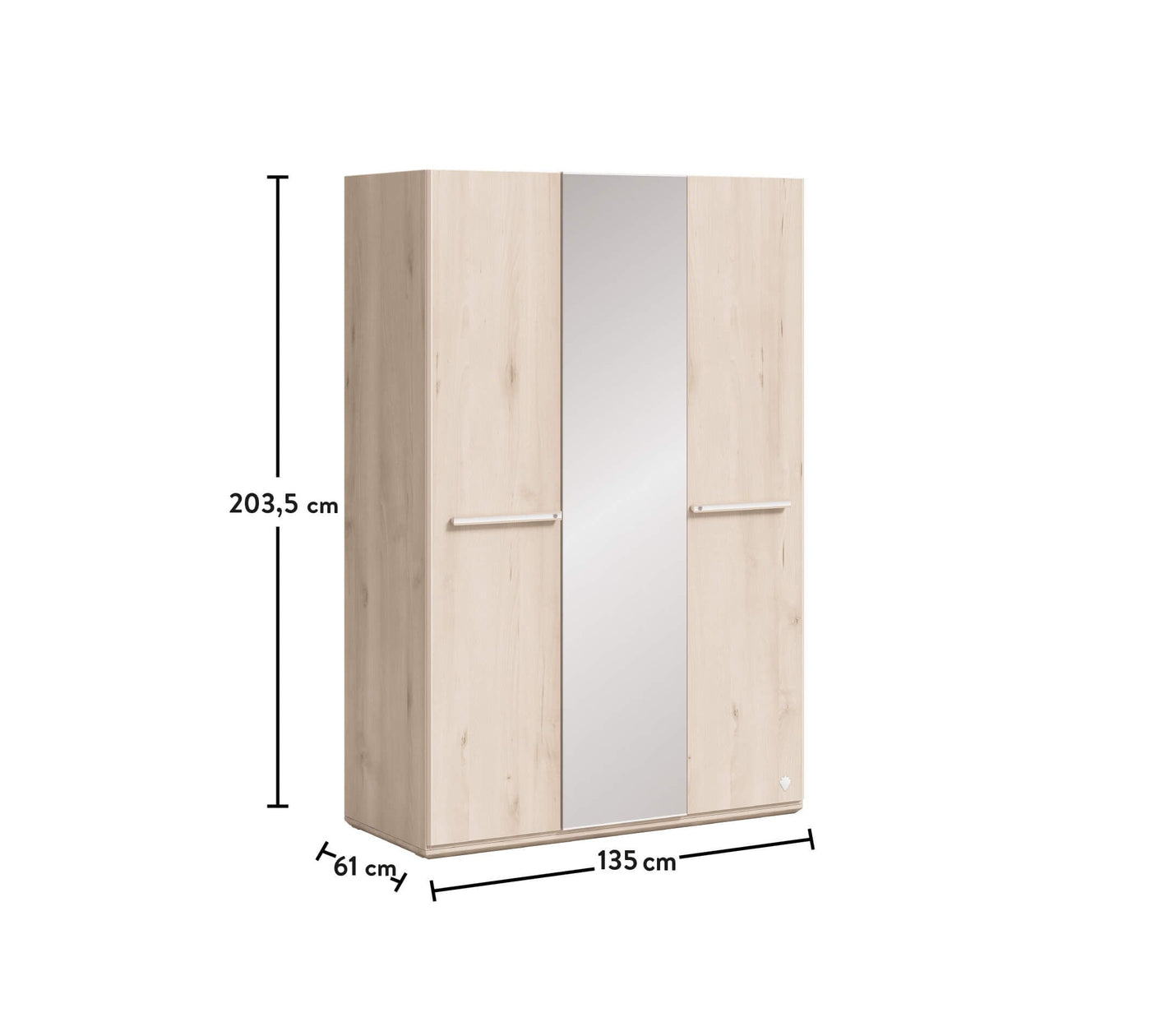 Duo 3 Doors Wardrobe - ON ORDER ONLY