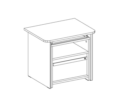 Duo Nightstand With Shelf