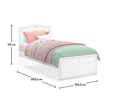 Selena Grey Bed [100x200 Cm]