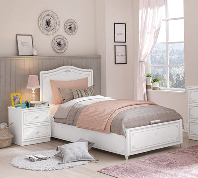 Selena Grey Bed With Base [100x200 Cm]