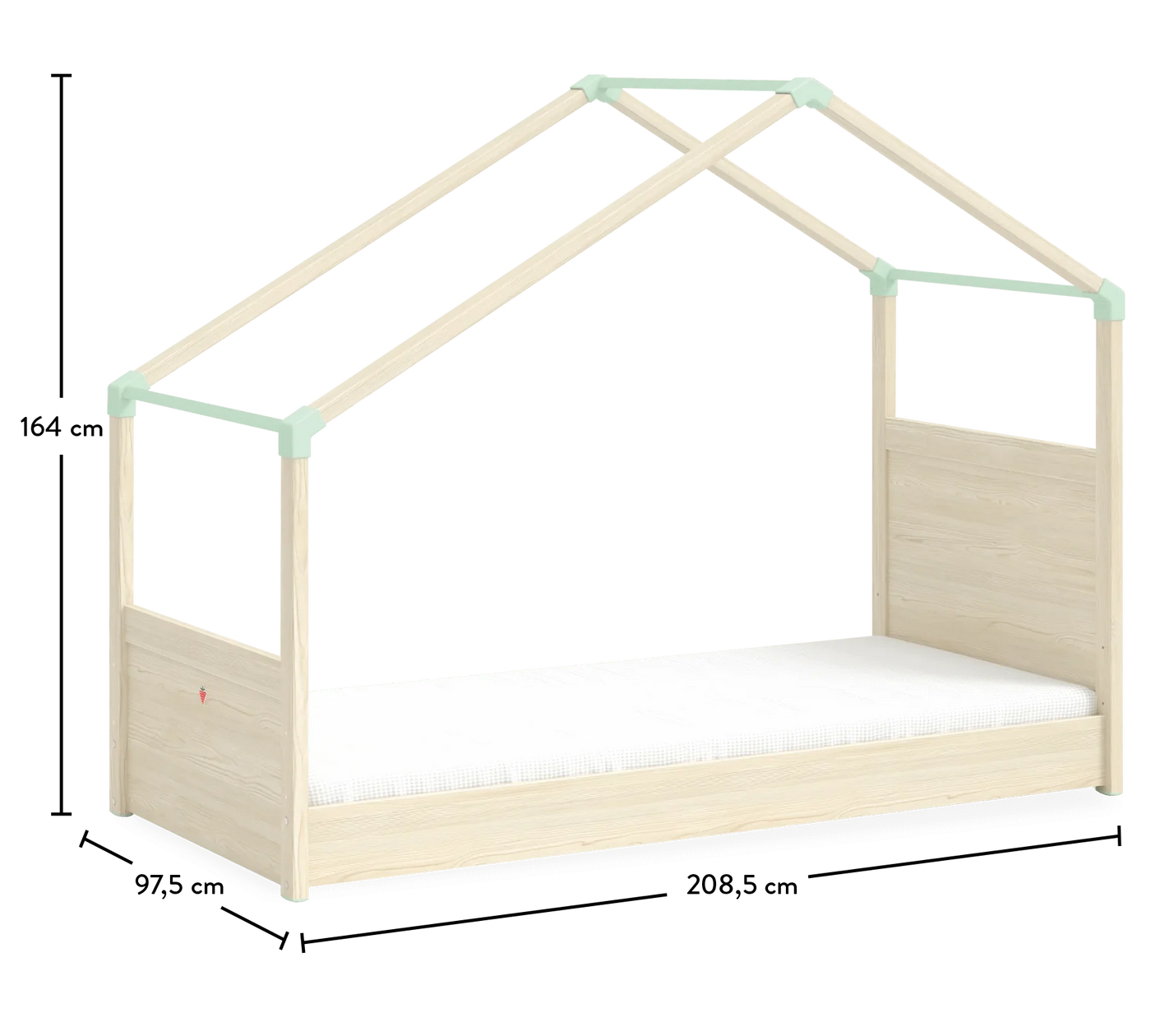 Montes Natural Side Roof Bed [90x200 Cm]