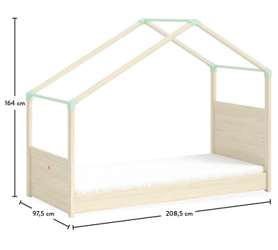 Montes Natural Side Roof Bed [90x200 Cm]