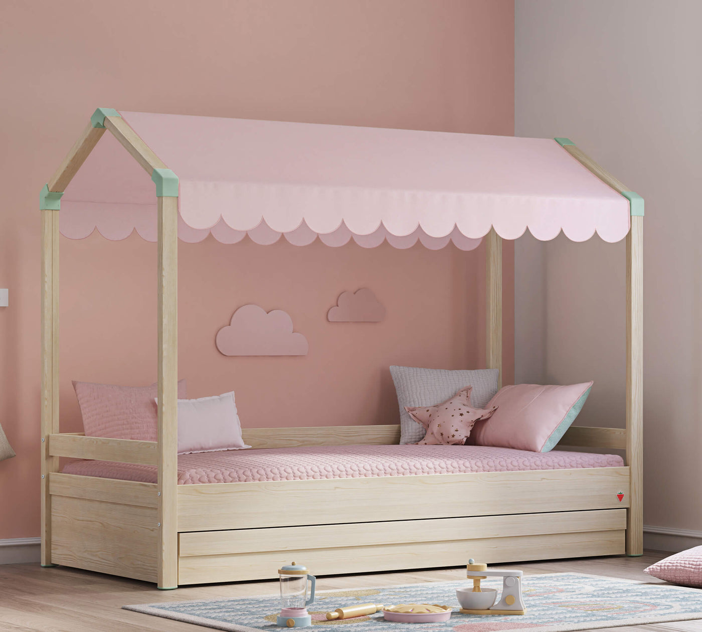 Montes Natural Pull Out Bed [90x190 Cm]
