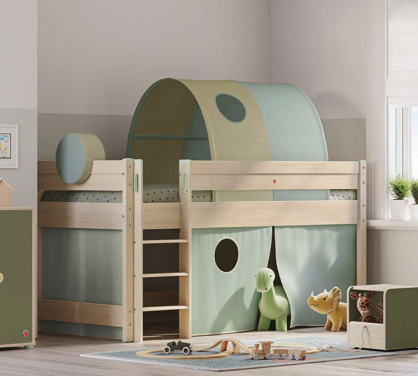Montes Natural Medium Tall Bed [90x200 Cm]