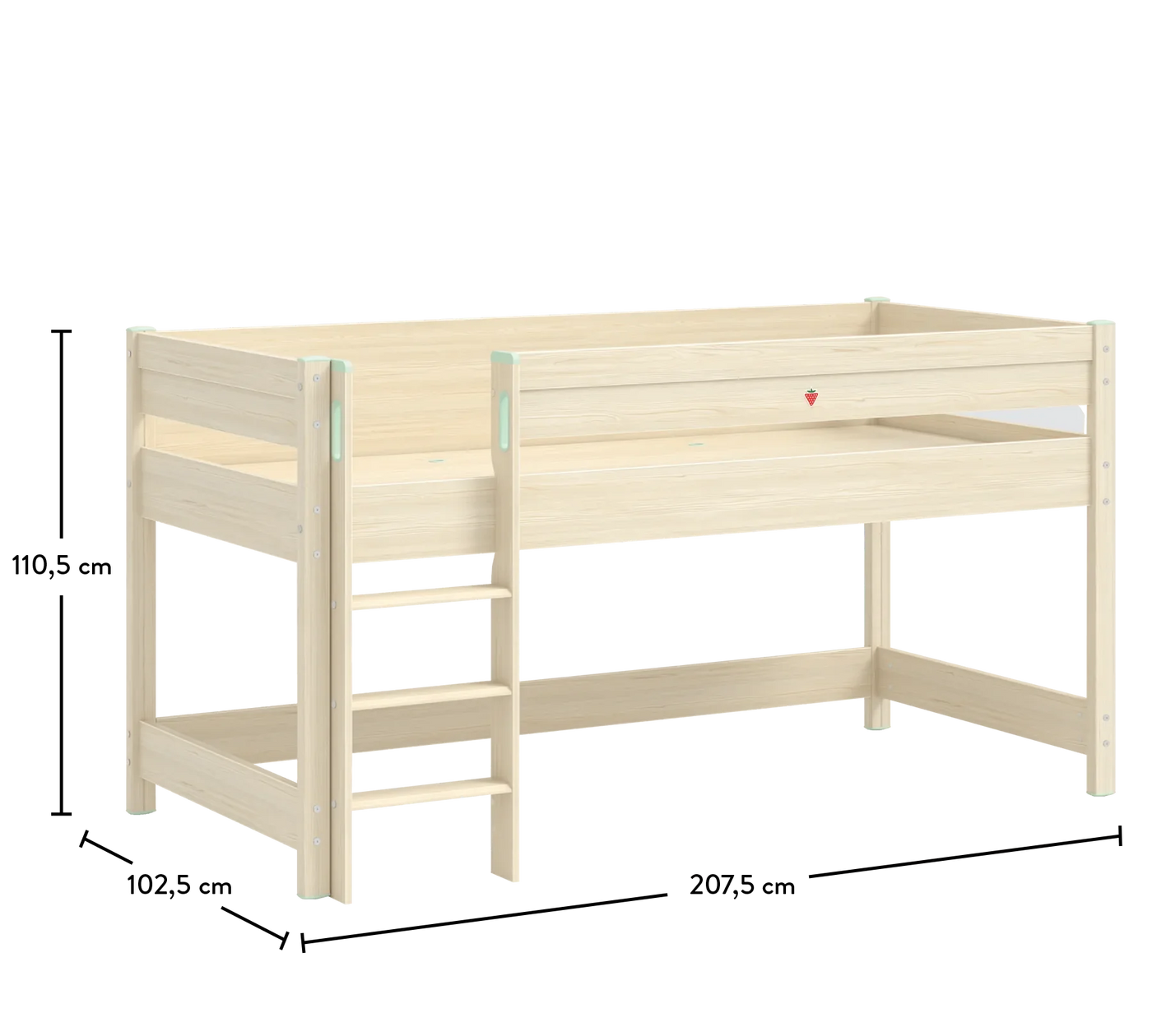Montes Natural Medium Tall Bed [90x200 Cm]