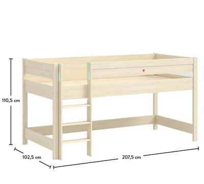Montes Natural Medium Tall Bed [90x200 Cm]