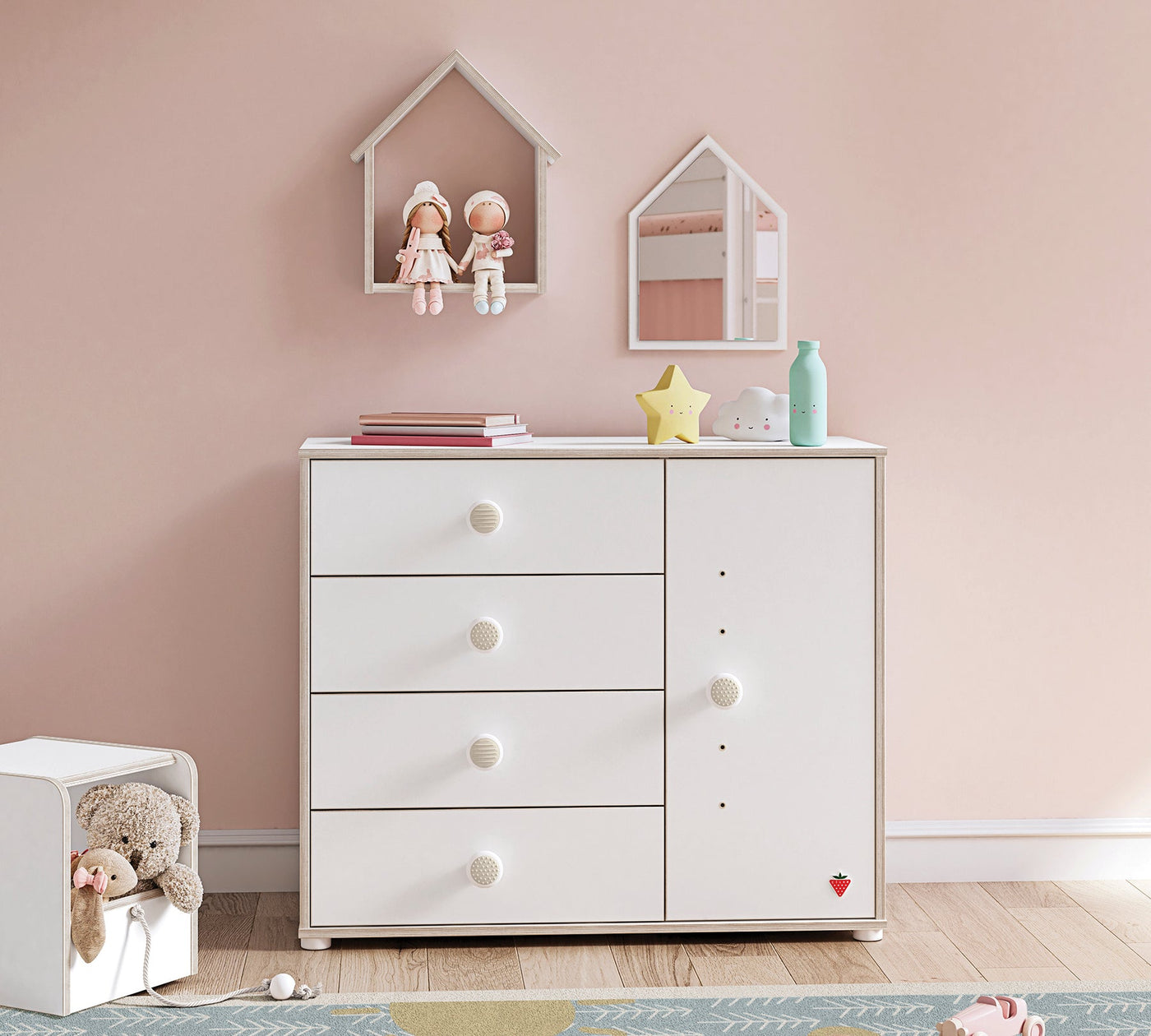 Montes White Dresser With Cover - ON ORDER ONLY