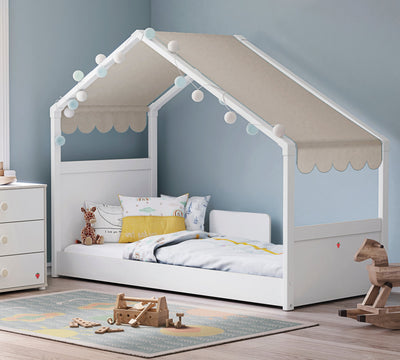 Montes White Side Roof Bed [90x200 Cm]