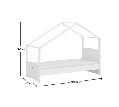 Montes White Side Roof Bed [90x200 Cm]
