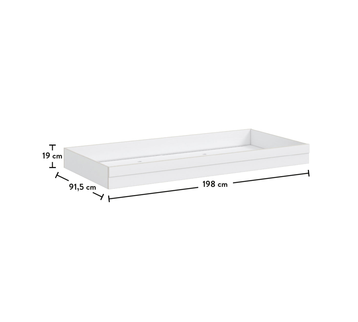 Montes White Pull Out Bed [90x190 Cm] - ON ORDER ONLY