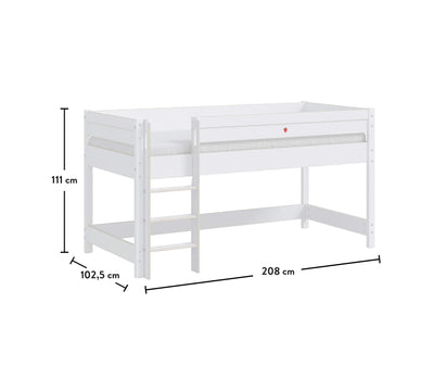 Montes White Medium Tall Bed [90x200 Cm] - ON ORDER ONLY