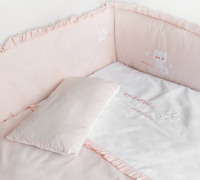 Cat Girl Bedside Cot Bedding Set [90x50 Cm]