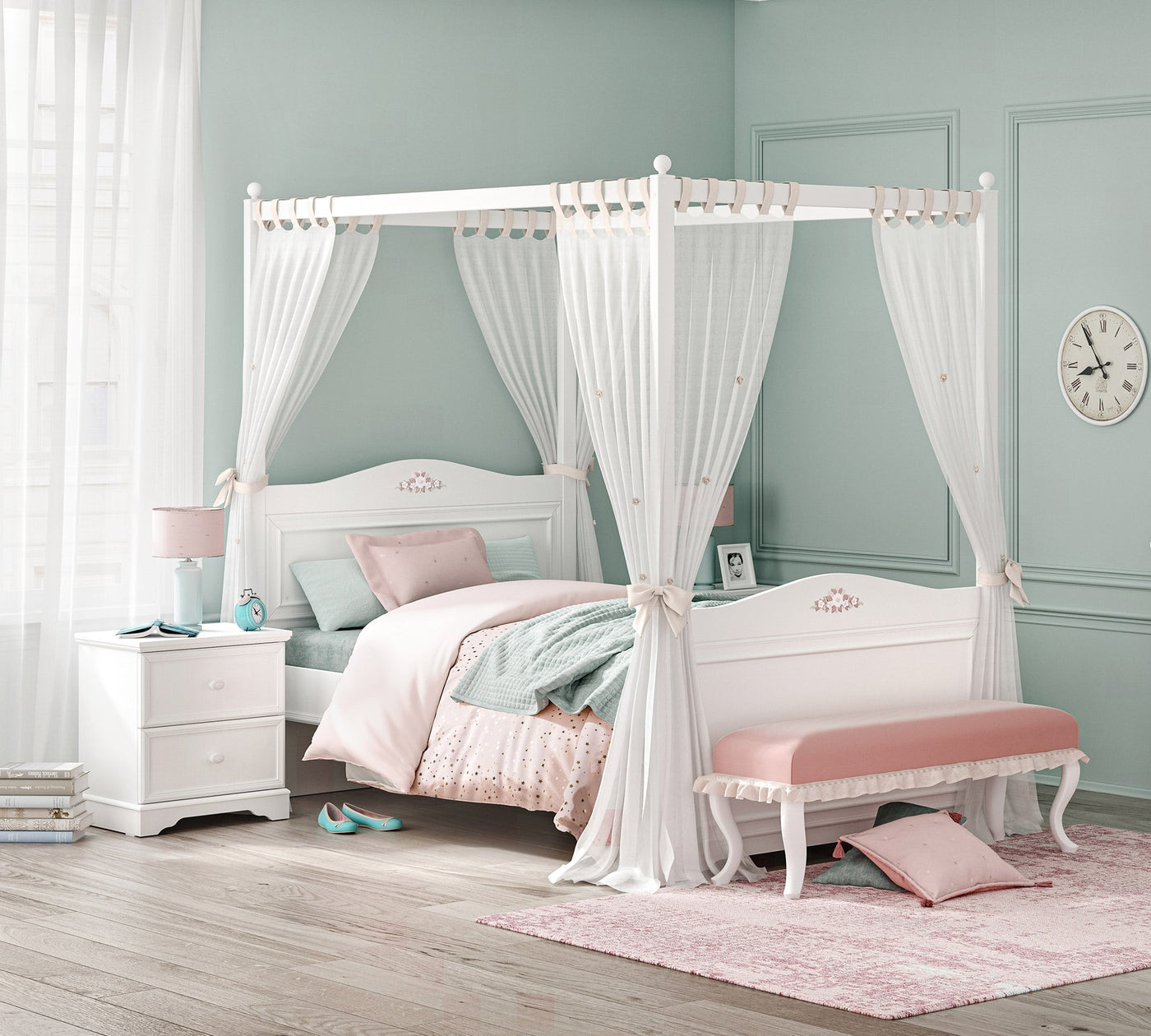Rustic White Canopy Sheer - ON ORDER ONLY