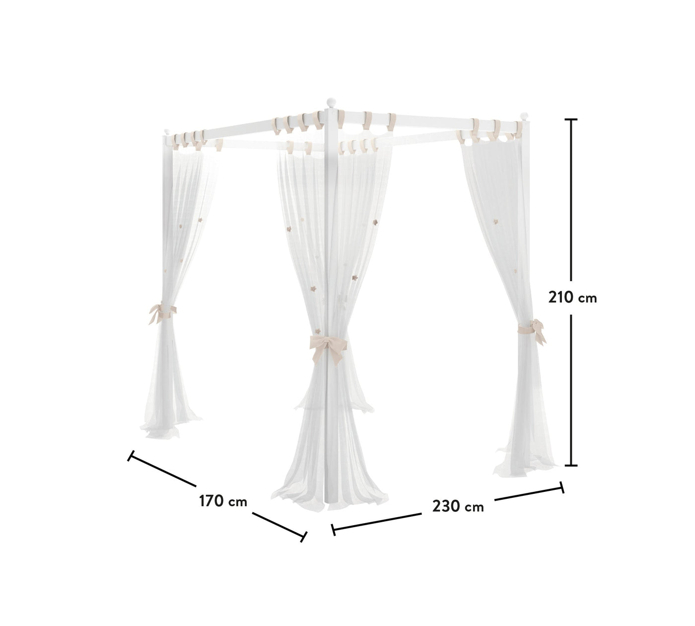 Rustic White Canopy Sheer - ON ORDER ONLY