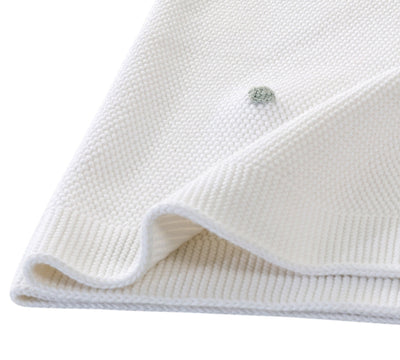 Tricot Baby Blanket Blue-stone Point [90x90 Cm] - ON ORDER ONLY