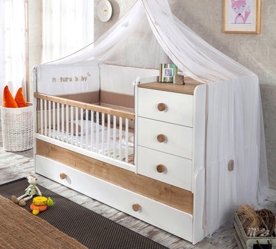 Natura Baby Sl Convertible Baby Bed [With Parent Bed] [80x180 Cm]